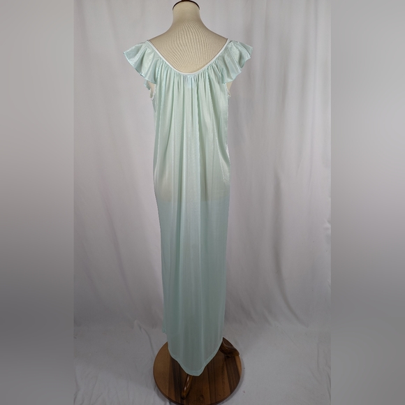 Personal Image Movie Star Vintage Nightie Nightgown Nylon Chiffon Green Size M - Picture 3 of 8